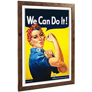 Big Box Art Framed Print of Rosie The Riveter We Can Do It War Poster Design Wall Art Picture Home Decor for Kitchen, Living Room, Bedroom, Hallway, Walnut, A2 / 24.5x18 Inch / 62x45cm Big Box Art Framed Print of Rosie The Riveter We Can Do It War Poster Design Wall Art Picture Home Decor for Kitchen, Living Room, Bedroom, Hallway, Walnut, A2 / 24.5x18 Inch / 62x45cm