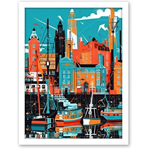Artery8 Liverpool Royal Albert Dock Waterfront Cityscape Artwork Framed Wall Art Print 18X24 Inch Artery8 Liverpool Royal Albert Dock Waterfront Cityscape Artwork Framed Wall Art Print 18X24 Inch
