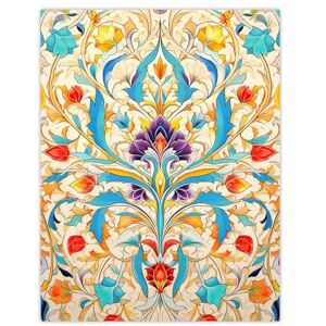 Artery8 Vibrant Arabesque Flower Design Purple Orange Blue Ornate Symmetrical Floral Pattern Large Wall Art Poster Print Thick Paper 18X24 Inch Artery8 Vibrant Arabesque Flower Design Purple Orange Blue Ornate Symmetrical Floral Pattern Large Wall Art Poster Print Thick Paper 18X24 Inch