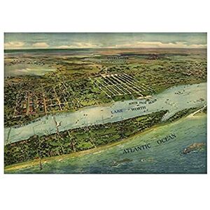 Wee Blue Coo Map Lake Worth North Palm Beach W K Pleuthner Wall Art Print Wee Blue Coo Map Lake Worth North Palm Beach W K Pleuthner Wall Art Print