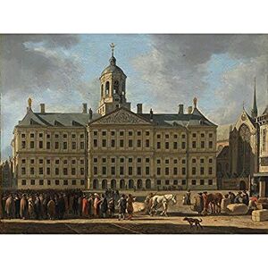 Artery8 Berckheyde Town Hall Dam Square Amsterdam Painting Unframed Wall Art Print Poster Home Decor Premium Artery8 Berckheyde Town Hall Dam Square Amsterdam Painting Unframed Wall Art Print Poster Home Decor Premium