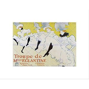 Wee Blue Coo Ad Theatre Stage Cabaret Cancan Eglantine Troupe Lautrec France Wall Art Print Wee Blue Coo Ad Theatre Stage Cabaret Cancan Eglantine Troupe Lautrec France Wall Art Print
