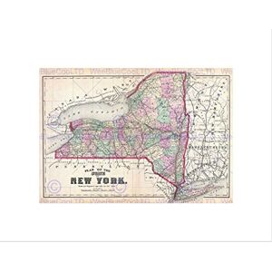 Wee Blue Coo 1873 BEERS MAP NEW YORK STATE VINTAGE BLACK FRAME FRAMED ART PRINT PICTURE + MOUNT B12X2237 Wee Blue Coo 1873 BEERS MAP NEW YORK STATE VINTAGE BLACK FRAME FRAMED ART PRINT PICTURE + MOUNT B12X2237