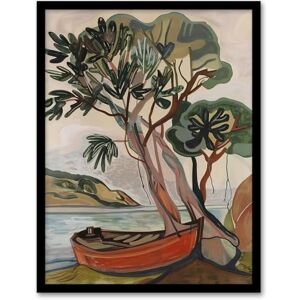 Artery8 Tree Boat in Robin Hood's Bay Yorkshire Painting Living Room Artwork Framed Wall Art Print A4 Artery8 Tree Boat in Robin Hood's Bay Yorkshire Painting Living Room Artwork Framed Wall Art Print A4