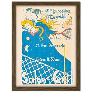 Artery8 Lobel Salon Des Cent 31st Exhibition Advert Artwork Framed Wall Art Print 18X24 Inch Artery8 Lobel Salon Des Cent 31st Exhibition Advert Artwork Framed Wall Art Print 18X24 Inch