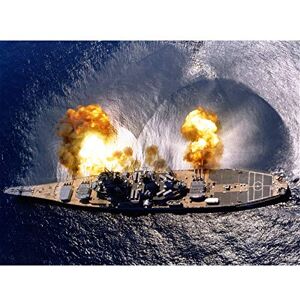 Fine Art Prints Elliot Military USA Navy USS Iowa Fires Broadside Photo Large Wall Art Poster Print Thick Paper 18X24 Inch Fine Art Prints Elliot Military USA Navy USS Iowa Fires Broadside Photo Large Wall Art Poster Print Thick Paper 18X24 Inch