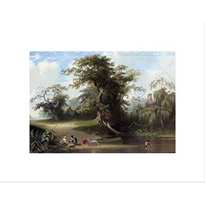 Wee Blue Coo PAINTING LANDSCAPE RIVER BINGHAM RURAL SCENE BLACK FRAMED ART PRINT B12X12658 Wee Blue Coo PAINTING LANDSCAPE RIVER BINGHAM RURAL SCENE BLACK FRAMED ART PRINT B12X12658