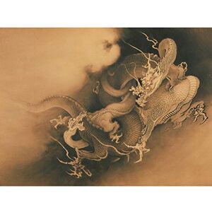 Fine Art Prints Kano Hogai Japanese Two Dragons In Clouds Large Wall Art Print Canvas Premium Poster Mural Fine Art Prints Kano Hogai Japanese Two Dragons In Clouds Large Wall Art Print Canvas Premium Poster Mural