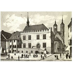 Wee Blue Coo Painting Cityscape Gottingen Geissler Old Town Hall Wall Art Print Wee Blue Coo Painting Cityscape Gottingen Geissler Old Town Hall Wall Art Print