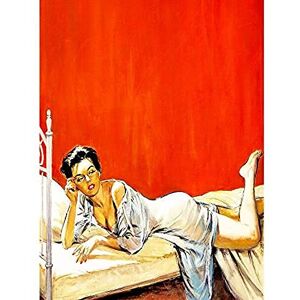 Wee Blue Coo Pin Up Girl Bed Red Wall Unframed Art Print Poster Wall Decor 12X16 Inch Wee Blue Coo Pin Up Girl Bed Red Wall Unframed Art Print Poster Wall Decor 12X16 Inch