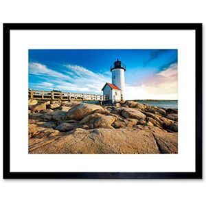 Wee Blue Coo Lighthouse Seascape Beach Sky Art Picture Framed Wall Art Print Wee Blue Coo Lighthouse Seascape Beach Sky Art Picture Framed Wall Art Print