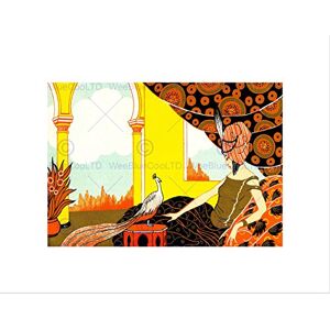 Wee Blue Coo Painting Advert Red Star Deco Peacock Woman Wall Art Print Wee Blue Coo Painting Advert Red Star Deco Peacock Woman Wall Art Print