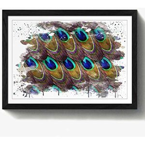 Arty Pie Framed Print Black A2 (24.5x18 Inch) Peacock Feathers (2) V3, Wood, Multi-Colour, 60 x 42 x 2 cm Arty Pie Framed Print Black A2 (24.5x18 Inch) Peacock Feathers (2) V3, Wood, Multi-Colour, 60 x 42 x 2 cm