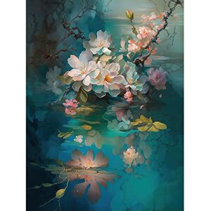 Artery8 Low Hanging Cherry Blossom Branch in River Stream Modern Watercolour Painting Large Wall Art Poster Print Thick Paper 18X24 Inch Artery8 Low Hanging Cherry Blossom Branch in River Stream Modern Watercolour Painting Large Wall Art Poster Print Thick Paper 18X24 Inch