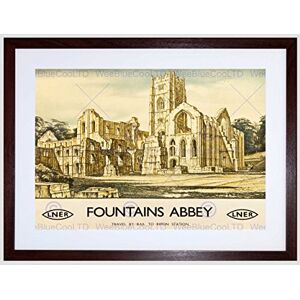 Wee Blue Coo Travel Transport Rail Train Fountains Abbey Ripon UK Framed Wall Art Print Wee Blue Coo Travel Transport Rail Train Fountains Abbey Ripon UK Framed Wall Art Print