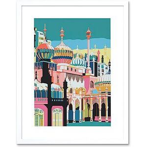 Artery8 Brighton Royal Pavilion Multicoloured Architecture Artwork Framed Wall Art Print 12X16 Inch Artery8 Brighton Royal Pavilion Multicoloured Architecture Artwork Framed Wall Art Print 12X16 Inch