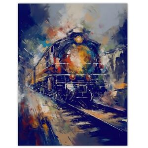 Artery8 The Orient Express Railway Train Painting Steam Locomotive Vintage Large Wall Art Poster Print Thick Paper 18X24 Inch Artery8 The Orient Express Railway Train Painting Steam Locomotive Vintage Large Wall Art Poster Print Thick Paper 18X24 Inch