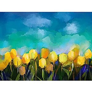 Wee Blue Coo Flower Yellow Tulips Painting Art Print Canvas Premium Wall Decor Poster Wee Blue Coo Flower Yellow Tulips Painting Art Print Canvas Premium Wall Decor Poster