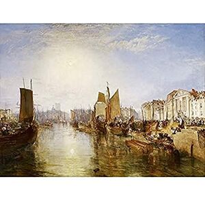 Fine Art Prints Turner The Harbor of Dieppe, ungerahmt, Wandkunstdruck, Heimdekoration, Premium Fine Art Prints Turner The Harbor of Dieppe, ungerahmt, Wandkunstdruck, Heimdekoration, Premium