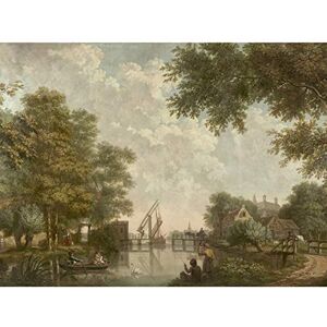 Artery8 Andriessen Dutch Landscape River Trees Painting Art Print Canvas Premium Wall Decor Poster Mural Artery8 Andriessen Dutch Landscape River Trees Painting Art Print Canvas Premium Wall Decor Poster Mural