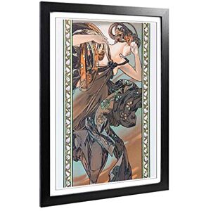 Big Box Art Framed Print of Alphonse Mucha Piece (4) Design Wall Art Picture Home Decor for Kitchen, Living, Dining Room, Bedroom, Hallway, Office, Black, A2 / 24.5x18 Inch / 62x45cm Big Box Art Framed Print of Alphonse Mucha Piece (4) Design Wall Art Picture Home Decor for Kitchen, Living, Dining Room, Bedroom, Hallway, Office, Black, A2 / 24.5x18 Inch / 62x45cm