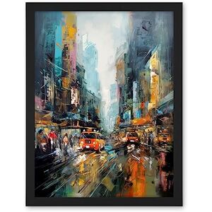 Artery8 New York City Rainy Day Abstract Action Cityscape Artwork Framed Wall Art Print 18X24 Inch Artery8 New York City Rainy Day Abstract Action Cityscape Artwork Framed Wall Art Print 18X24 Inch