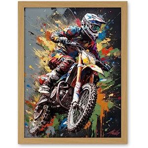 Artery8 Dirt Bike Sport Splatter Paint Motocross Rider Artwork Framed Wall Art Print 18X24 Inch Artery8 Dirt Bike Sport Splatter Paint Motocross Rider Artwork Framed Wall Art Print 18X24 Inch