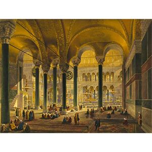 Wee Blue Coo Paintings Landscape Aya Sofya Mosque Nave Islam Istanbul Haghe Canvas Print Wee Blue Coo Paintings Landscape Aya Sofya Mosque Nave Islam Istanbul Haghe Canvas Print