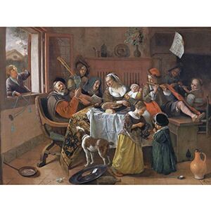 Artery8 Steen The Merry Family Children Celebrate Painting Unframed Wall Art Print Poster Home Decor Premium Artery8 Steen The Merry Family Children Celebrate Painting Unframed Wall Art Print Poster Home Decor Premium