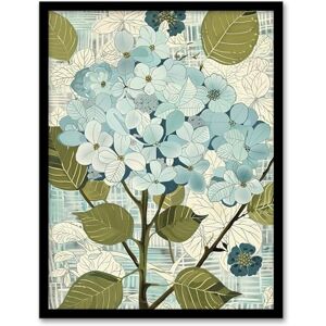 Artery8 Blue Hydrangea Flowers Artwork Bouquet Floral Living Room Artwork Framed Wall Art Print 18X24 Inch Artery8 Blue Hydrangea Flowers Artwork Bouquet Floral Living Room Artwork Framed Wall Art Print 18X24 Inch