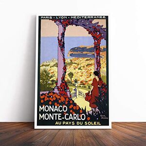 Big Box Art Canvas Print Wall Art Vintage Travel Poster Monaco Monte-Carlo Mounted & Stretched Box Frame Picture Home Decor for Kitchen, Living Room, Bedroom, Hallway, Multi-Colour, 20x14 Inch Big Box Art Canvas Print Wall Art Vintage Travel Poster Monaco Monte-Carlo Mounted & Stretched Box Frame Picture Home Decor for Kitchen, Living Room, Bedroom, Hallway, Multi-Colour, 20x14 Inch