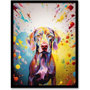 Artery8 Weimaraner Dog Lover Gift Pet Portrait Yellow Purple Blue Artwork Painting Artwork Framed Wall Art Print A4 Artery8 Weimaraner Dog Lover Gift Pet Portrait Yellow Purple Blue Artwork Painting Artwork Framed Wall Art Print A4