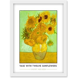 Wee Blue Coo Vincent Van Gogh Vase With Twelve Sunflowers Painting Artwork Framed Wall Art Print A4 Wee Blue Coo Vincent Van Gogh Vase With Twelve Sunflowers Painting Artwork Framed Wall Art Print A4
