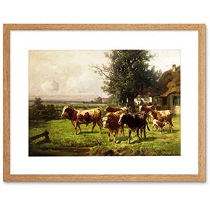 Wee Blue Coo Painting Landscape Rural Chelius Dachau Cow Herd Framed Wall Art Print Wee Blue Coo Painting Landscape Rural Chelius Dachau Cow Herd Framed Wall Art Print