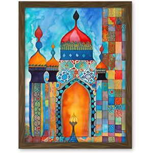 Artery8 Abstract Islamic Mosque Entrance Prayer Folk Art Artwork Framed Wall Art Print 18X24 Inch Artery8 Abstract Islamic Mosque Entrance Prayer Folk Art Artwork Framed Wall Art Print 18X24 Inch