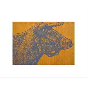 Wee Blue Coo PAINTING HEAD BULL HORNS COW FENCE TEXTURE BLACK FRAMED ART PRINT B12X13598 Wee Blue Coo PAINTING HEAD BULL HORNS COW FENCE TEXTURE BLACK FRAMED ART PRINT B12X13598