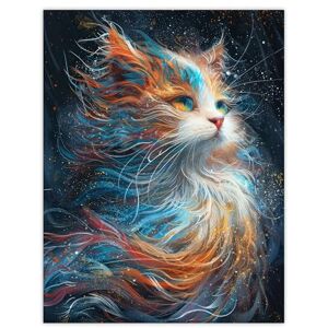 Artery8 Ethereal Orange Maine Coon Cat Lover Pet Portrait For Living Room Large Wall Art Poster Print Thick Paper 18X24 Inch Artery8 Ethereal Orange Maine Coon Cat Lover Pet Portrait For Living Room Large Wall Art Poster Print Thick Paper 18X24 Inch