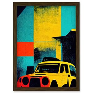 Artery8 - Warhol Car Taxi Artwork - Multi-color - A4 - Wall Art Artery8 - Warhol Car Taxi Artwork - Multi-color - A4 - Wall Art