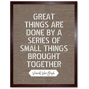 Artery8 Dictionary Inspiring Quote Vincent Van Gogh Great Things Small Things Brought Together Art Print Framed Poster Wall Decor 12x16 inch Artery8 Dictionary Inspiring Quote Vincent Van Gogh Great Things Small Things Brought Together Art Print Framed Poster Wall Decor 12x16 inch