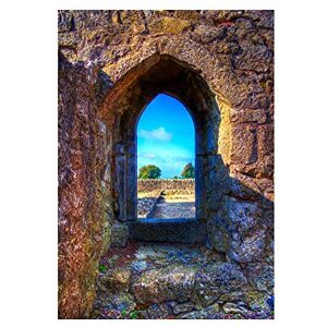 Wee Blue Coo Photo Stone Wall Arch Window Castle Fort Wall Art Print Wee Blue Coo Photo Stone Wall Arch Window Castle Fort Wall Art Print