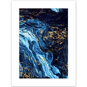 Wee Blue Coo Abstract Dark Blue Gold Pour Art Print Canvas Premium Wall Decor Poster Wee Blue Coo Abstract Dark Blue Gold Pour Art Print Canvas Premium Wall Decor Poster