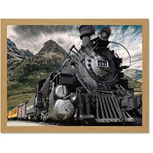 Fine Art Prints Old Steam Train Engine Mountains Large Framed Art Print Poster Wall Decor 18x24 inch Fine Art Prints Old Steam Train Engine Mountains Large Framed Art Print Poster Wall Decor 18x24 inch