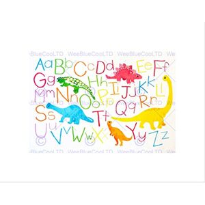 Wee Blue Coo PAINTINGS DRAWING CHILDREN KIDS DINOSAUR ALPHABET COLOUR FRAMED PRINT B12X7533 Wee Blue Coo PAINTINGS DRAWING CHILDREN KIDS DINOSAUR ALPHABET COLOUR FRAMED PRINT B12X7533