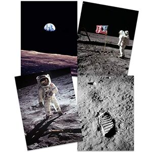 Wee Blue Coo Apollo 11 Astronaut Aldrin Armstrong 50th Anniversary Moon Landing Saturn V Rocket Wall Art Print Poster Home Decor Premium Pack of 4 Wee Blue Coo Apollo 11 Astronaut Aldrin Armstrong 50th Anniversary Moon Landing Saturn V Rocket Wall Art Print Poster Home Decor Premium Pack of 4
