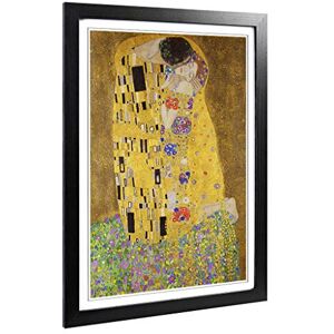 Big Box Art Framed Print of Gustav Klimt The Kiss No.3 Design Wall Art Picture Home Decor for Kitchen, Living, Dining Room, Bedroom, Hallway, Office, Black, A2 / 24.5x18 Inch / 62x45cm Big Box Art Framed Print of Gustav Klimt The Kiss No.3 Design Wall Art Picture Home Decor for Kitchen, Living, Dining Room, Bedroom, Hallway, Office, Black, A2 / 24.5x18 Inch / 62x45cm