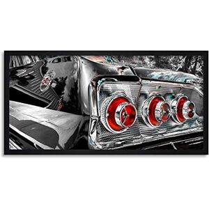 Wee Blue Coo Retro Car Automobile Tail Lights Long Panel Framed Wall Art Print Wee Blue Coo Retro Car Automobile Tail Lights Long Panel Framed Wall Art Print
