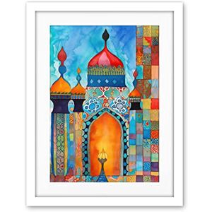 Artery8 Abstract Islamic Mosque Entrance Prayer Folk Art Artwork Framed Wall Art Print 18X24 Inch Artery8 Abstract Islamic Mosque Entrance Prayer Folk Art Artwork Framed Wall Art Print 18X24 Inch
