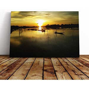 Big Box Art Canvas Print Wall Art Bangladesh Sunset and Fishing Boats (2) Mounted & Stretched Framed Picture Home Decor for Kitchen, Living Room, Bedroom, Hallway, Multi-Colour, 30x20 Inch Big Box Art Canvas Print Wall Art Bangladesh Sunset and Fishing Boats (2) Mounted & Stretched Framed Picture Home Decor for Kitchen, Living Room, Bedroom, Hallway, Multi-Colour, 30x20 Inch