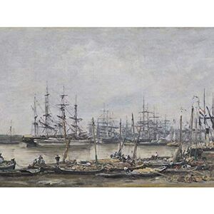 Artery8 Eugene Boudin Bordeaux The Quais 1874 Painting Large Wall Art Poster Print Thick Paper 18X24 Inch Artery8 Eugene Boudin Bordeaux The Quais 1874 Painting Large Wall Art Poster Print Thick Paper 18X24 Inch