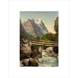 Wee Blue Coo VINTAGE LANDSCAPE EIGER MOUNTAIN ALPINE SWITZERLAND FRAMED ART PRINT B12X10387 Wee Blue Coo VINTAGE LANDSCAPE EIGER MOUNTAIN ALPINE SWITZERLAND FRAMED ART PRINT B12X10387